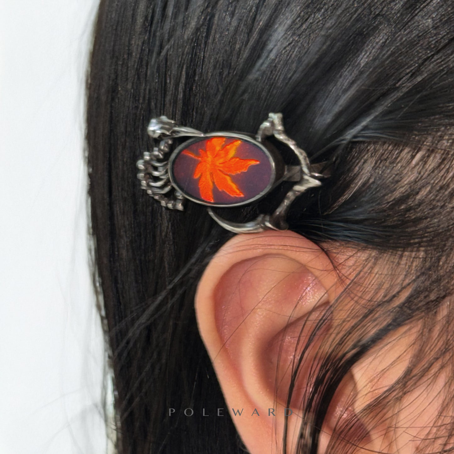 Jinghuan · Maple & Bird Bone Hair Clip