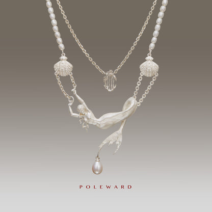 YamSuph series Mermaid Silver Necklace