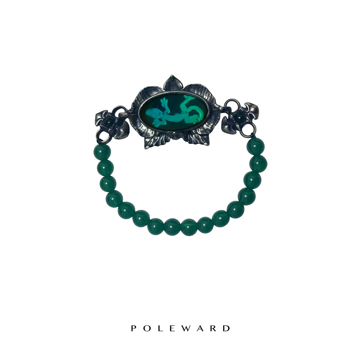 Jin Huan · Midnight Orchid Lizard Agate Bracelet
