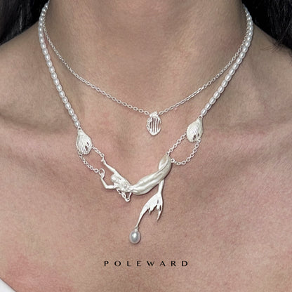Collar sirena de plata de la serie YamSuph