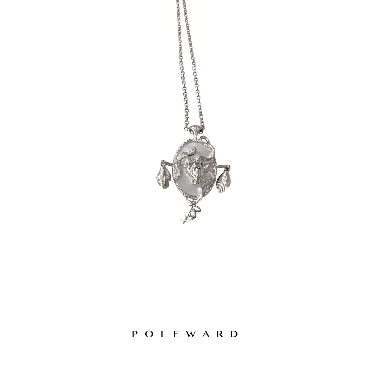 Ocean silver coin necklace