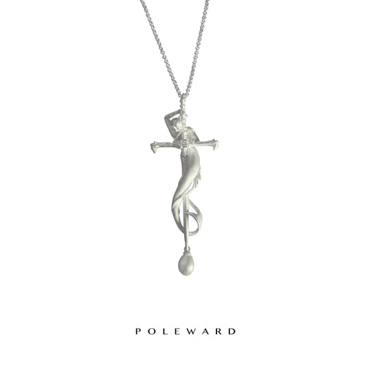 YamSuph series The Sword-Holding Mermaid Necklace