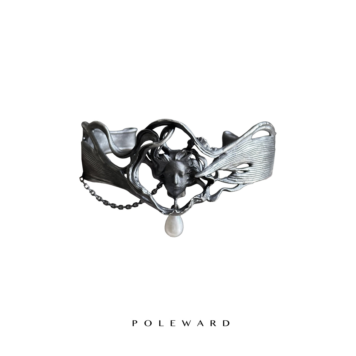 Yam Suph · Tideface Silver & Pearl Cuff Bracelet