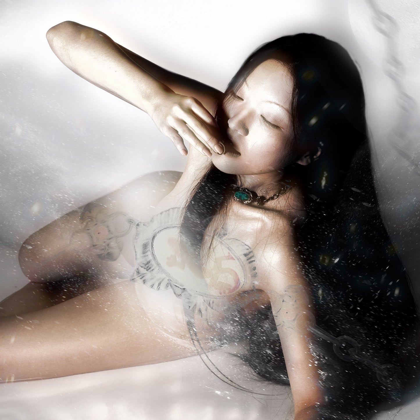 Jinghuan · Midnight Orchid Lizard Necklace