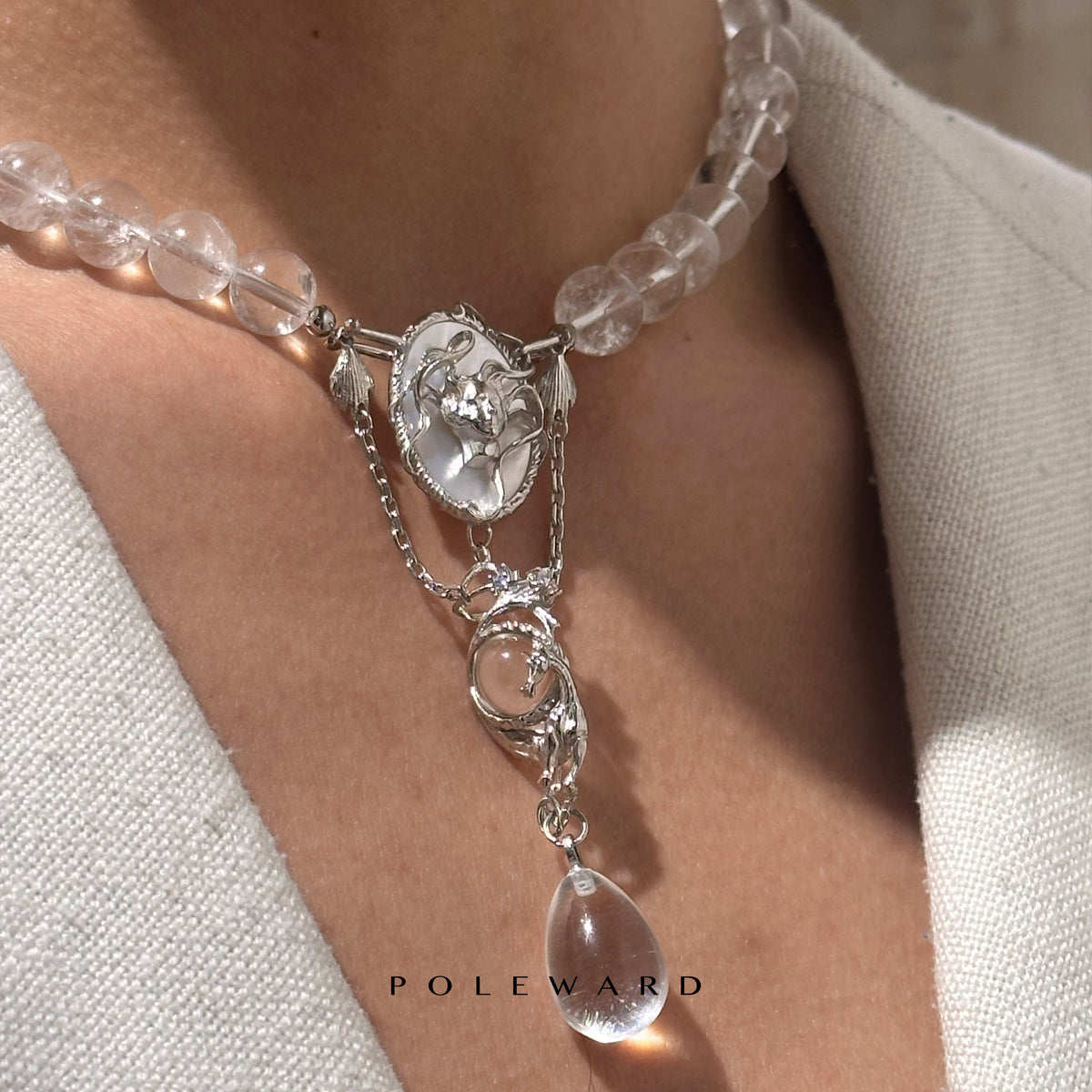 Crystal & Mother-of-Pearl Necklace