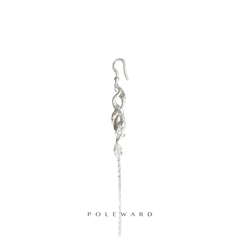 Yam Suph · Water Horse Silver Chain Earring