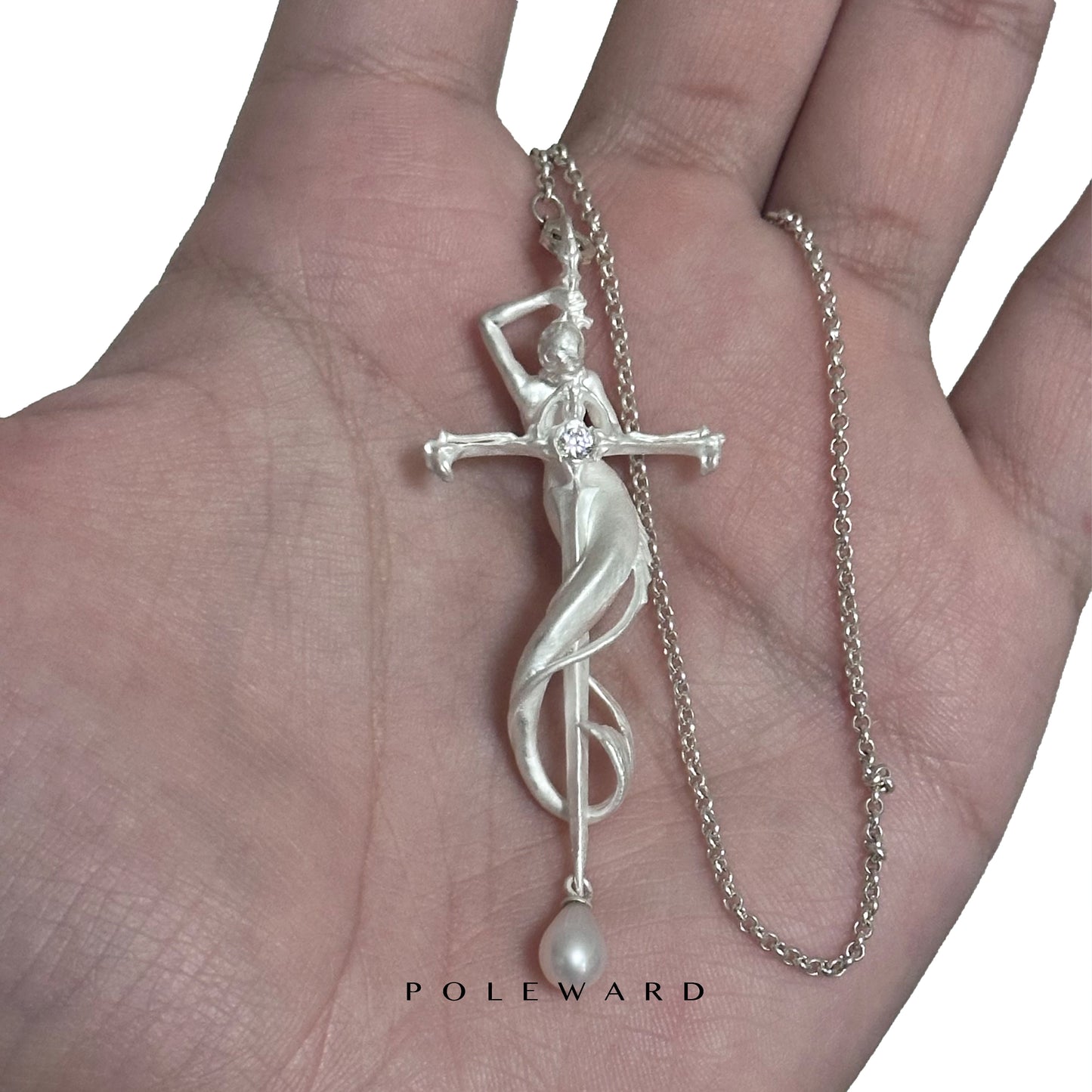 YamSuph series The Sword-Holding Mermaid Necklace