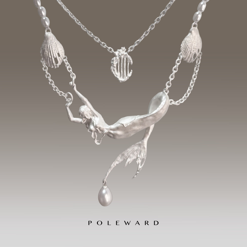 Collar sirena de plata de la serie YamSuph