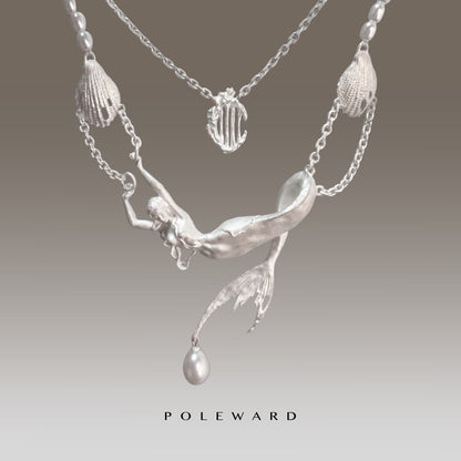Collar sirena de plata de la serie YamSuph
