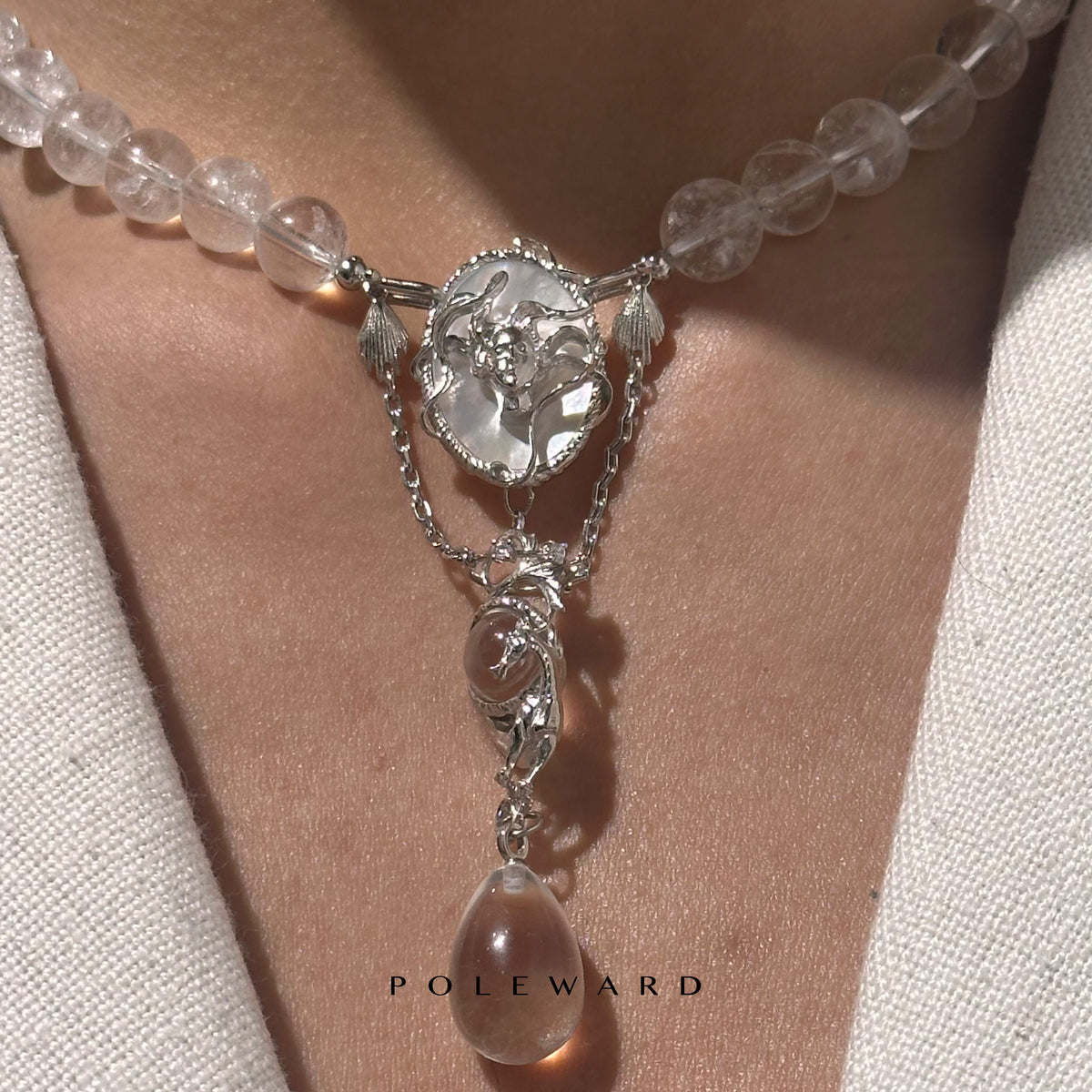 Crystal & Mother-of-Pearl Necklace