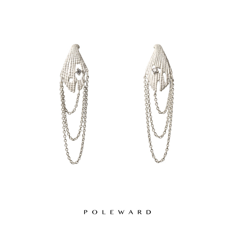 Yam Suph · Silver Shell Tassel Earrings