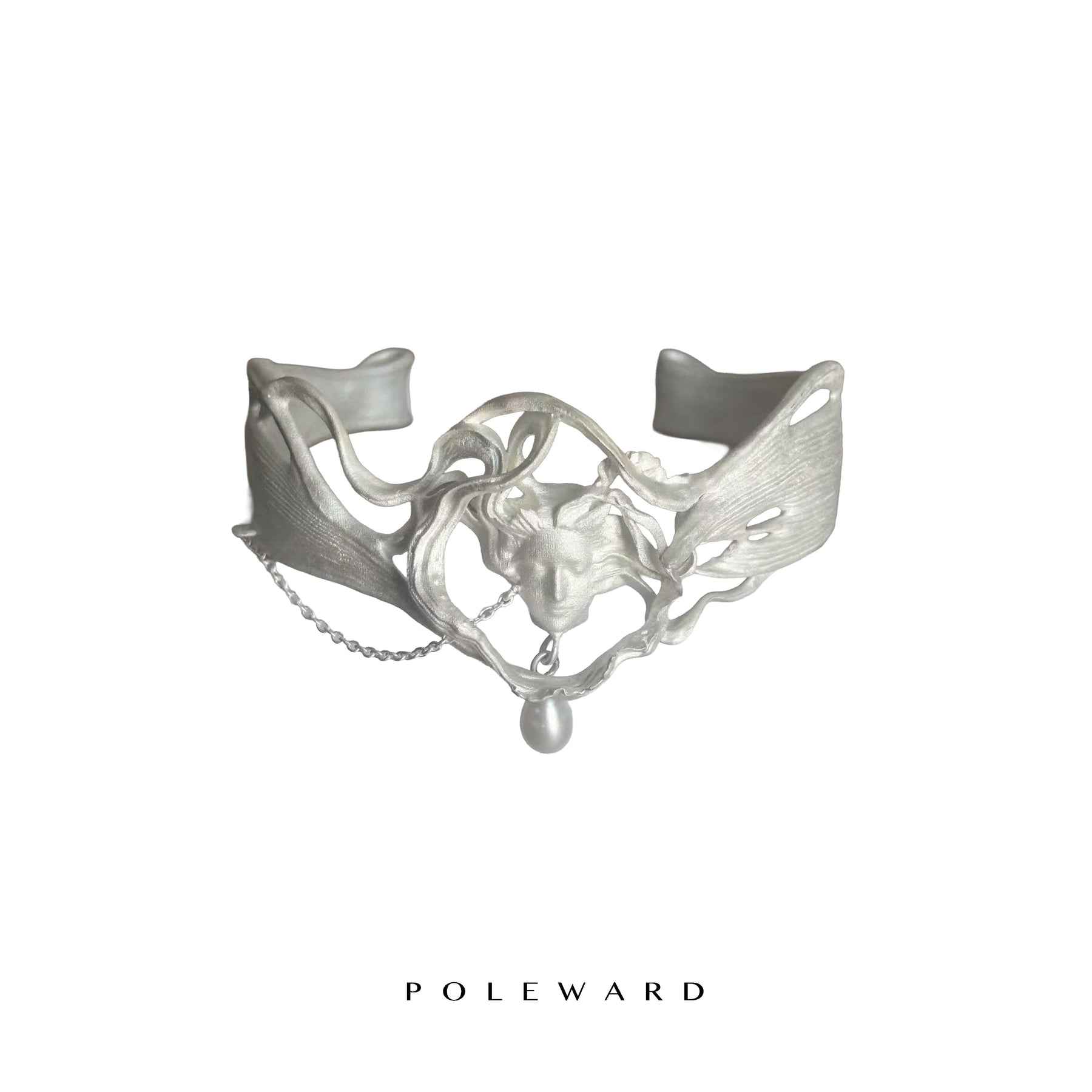 Yam Suph · Tideface Silver & Pearl Cuff Bracelet