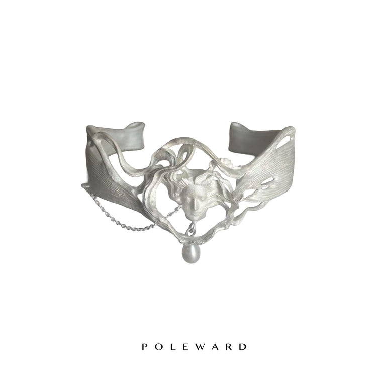 Yam Suph · Tideface Silver & Pearl Cuff Bracelet