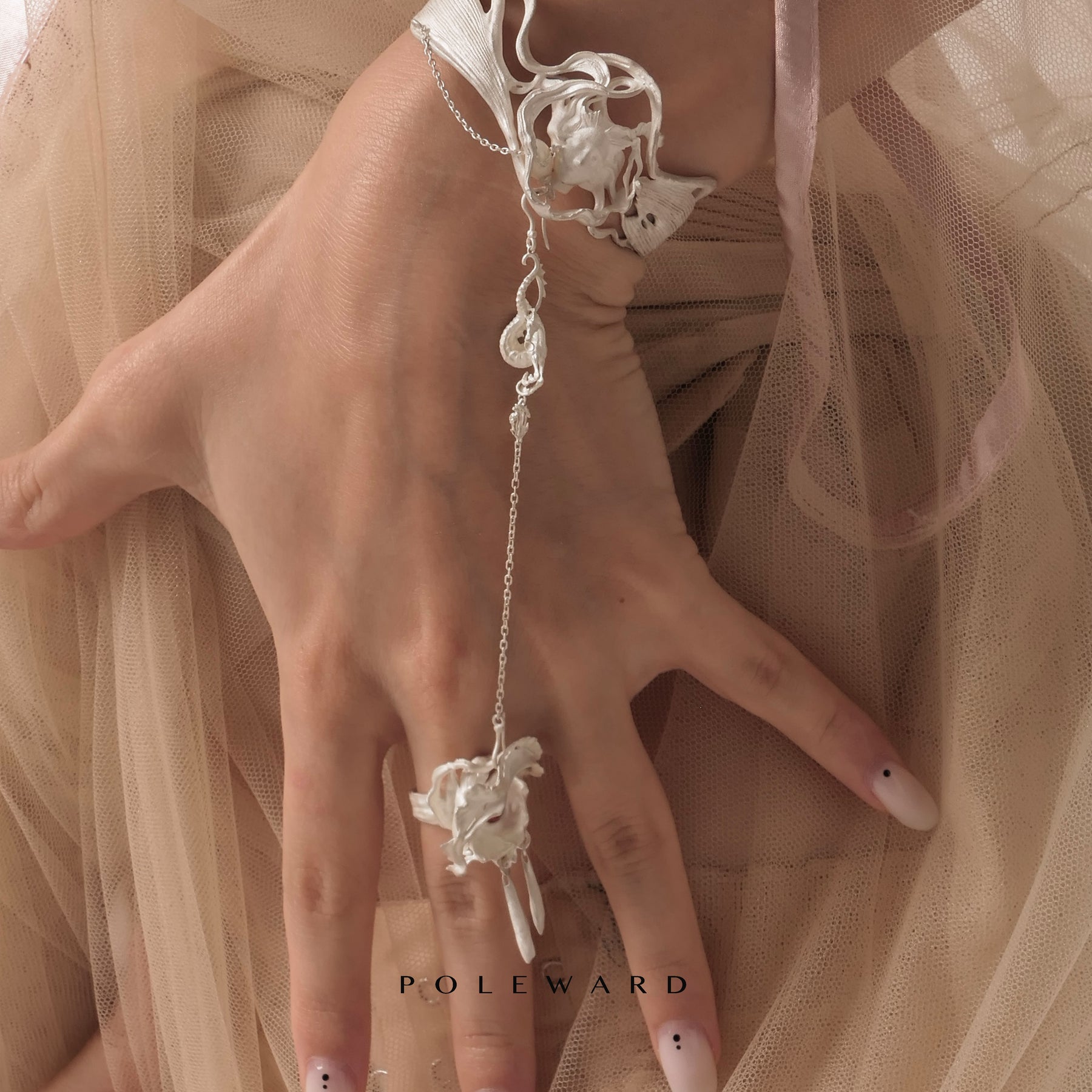 Yam Suph · Crimson Tear Adjustable Silver Ring